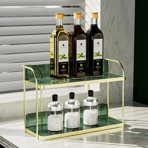 【升级透明置物架】调味罐收纳