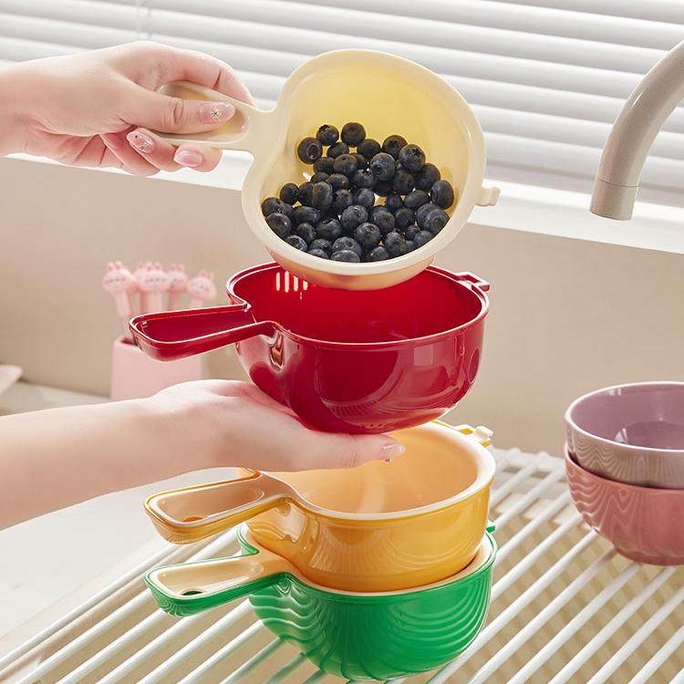 水果沥水篮水果盘双层洗水果神器家用客厅高颜值精致创意果盘【Q,餐饮具,果盆/果盘/果篮,淘宝优惠券,粉丝福利购,淘宝优惠卷