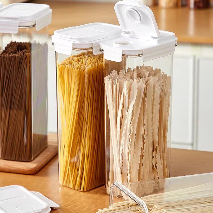 面条收纳盒密封罐食品级塑料五谷杂粮挂面桶大容量厨房储物空瓶子