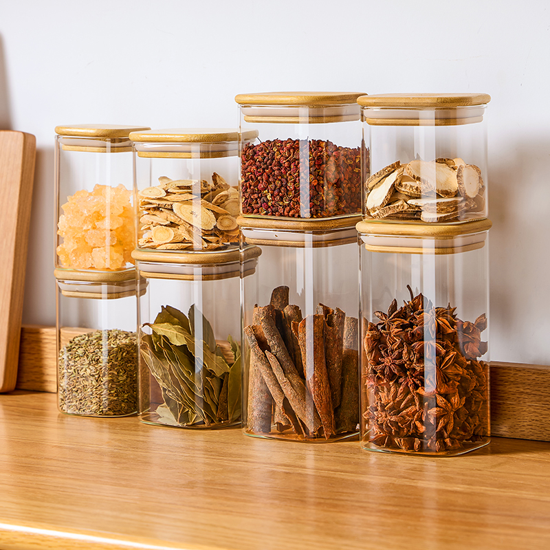 香料收纳盒调料罐盐罐高硼硅玻璃