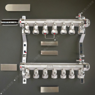 假一赔十 防伪可查 联塑系列纯铜精品分水器 适用4分20地热管
