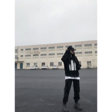 纯棉四季款美式工装裤女街头复古大口袋飘带原宿束脚嘻哈长裤学生