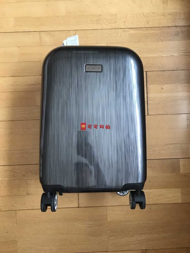正品现货法国雅昵斯比agnes b.亮面20寸塑料海关锁万向轮拉杆箱