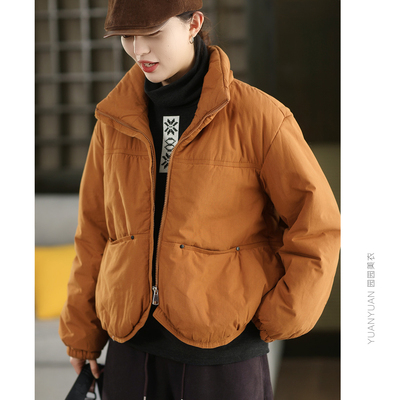 全棉夹棉保暖棉袄加厚外套棉衣