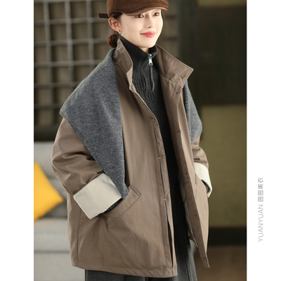 围巾保暖白鸭绒加厚羽绒服