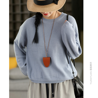 绵羊毛针织套头衫气质上衣