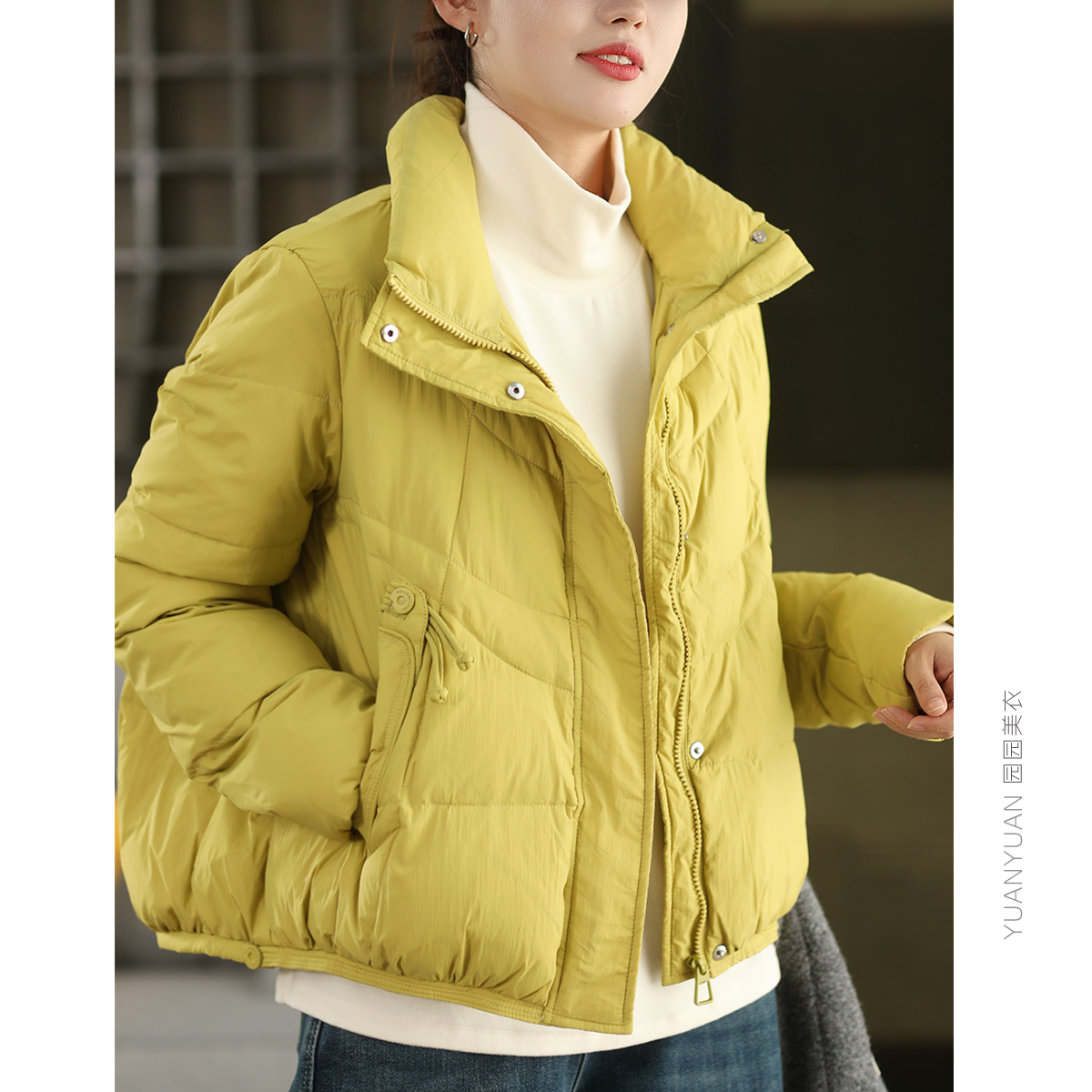 90%白鸭绒保暖加厚面包服羽绒服