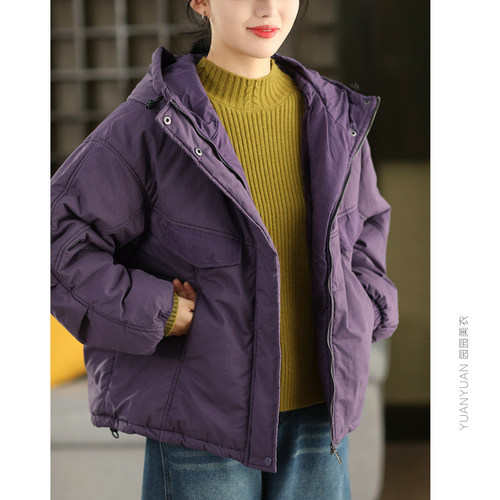 冲锋衣加厚保暖棉袄连帽棉衣