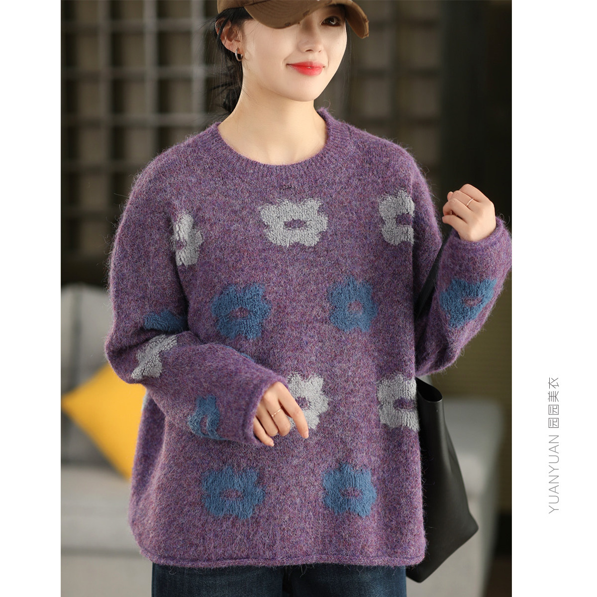 园园美衣冬季毛巾绣立体花羊毛加厚毛衣女软糯保暖圆领针织衫套头,女装/女士精品,毛针织衫,淘宝优惠券,粉丝福利购,淘宝优惠卷
