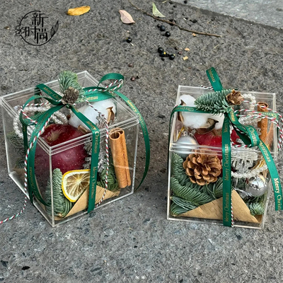 圣诞苹果盒透明平安夜苹果包装盒