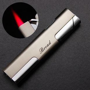 博达细长条潮流防风打火机可充气金属点烟器个性送男友老公礼品物