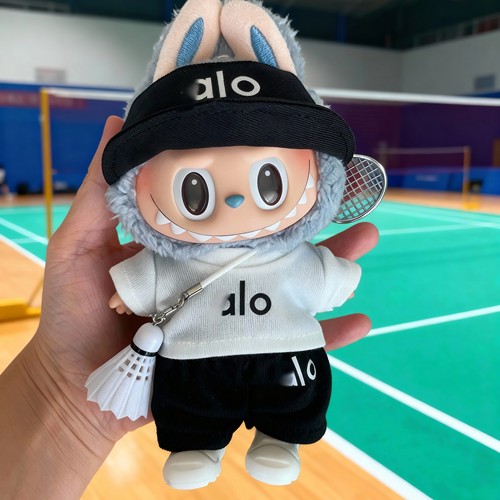 labubu娃衣alo羽毛球网球拉布布衣服一二三代通用cm潮流运动套装