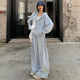 休闲两件套阔腿裤 纯棉连帽卫衣运动套装 女春韩系学生宽松显瘦时尚