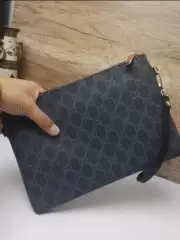 2023 New High-End Men's Bag, Trendy Ins Style Underarm Clutch, Small Square Bag, Printed Large Wallet for Women