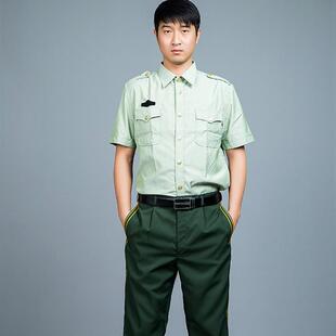 全新橄榄绿男女长袖衬衣正品夏季短袖夹克衬衫速干金色扣工装衬衫