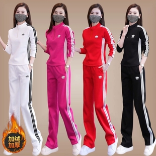 杨丽萍广场舞运动套装新款加绒加厚舞蹈服上衣女纯棉跳舞健身服装