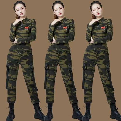 广场舞迷彩水兵舞套装