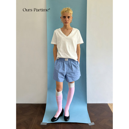 Ours Partime  *100%棉度假休闲中低腰显瘦显腿长运动瑜伽短裤
