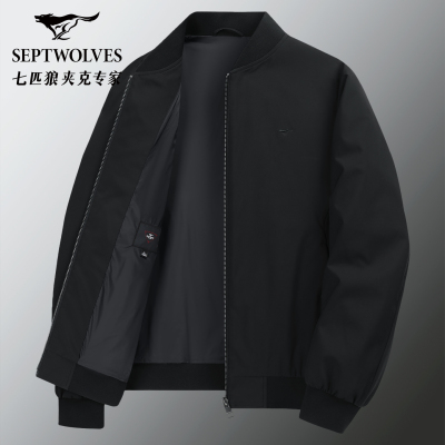 七匹狼三防保暖夹克外套