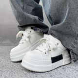 XZ110-25372#白色厚底板鞋男增高休闲鞋春秋系带小白鞋潮P125，男鞋休闲鞋，星座110
