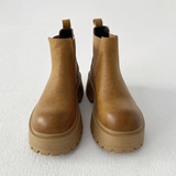 XZ110-251522#切尔西短靴男冬季厚底增高马丁靴灰色大头靴P130，男鞋马丁靴，星座110