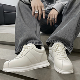 XZ110-25378#简约百搭白色厚底休闲板鞋男系带小白鞋运动鞋P120，男鞋休闲鞋，星座110