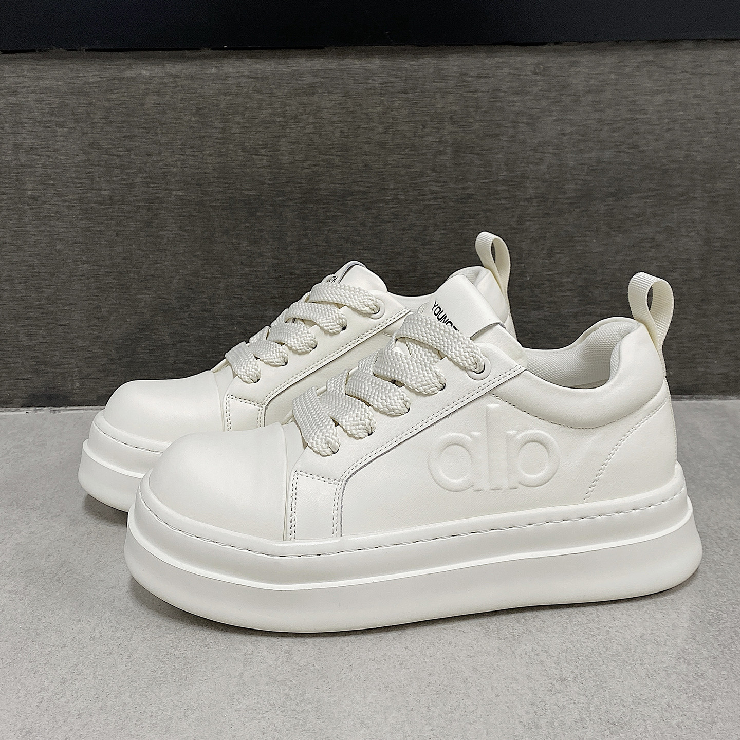 XZ110-1139#厚底小白鞋男真皮增高休闲板鞋百搭面包鞋潮流男P130，男鞋休闲鞋，星座110