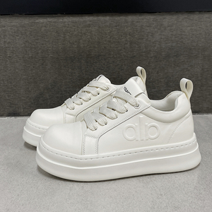 XZ110-1139#厚底小白鞋男真皮增高休闲板鞋百搭面包鞋潮流男P130，男鞋休闲鞋，星座110