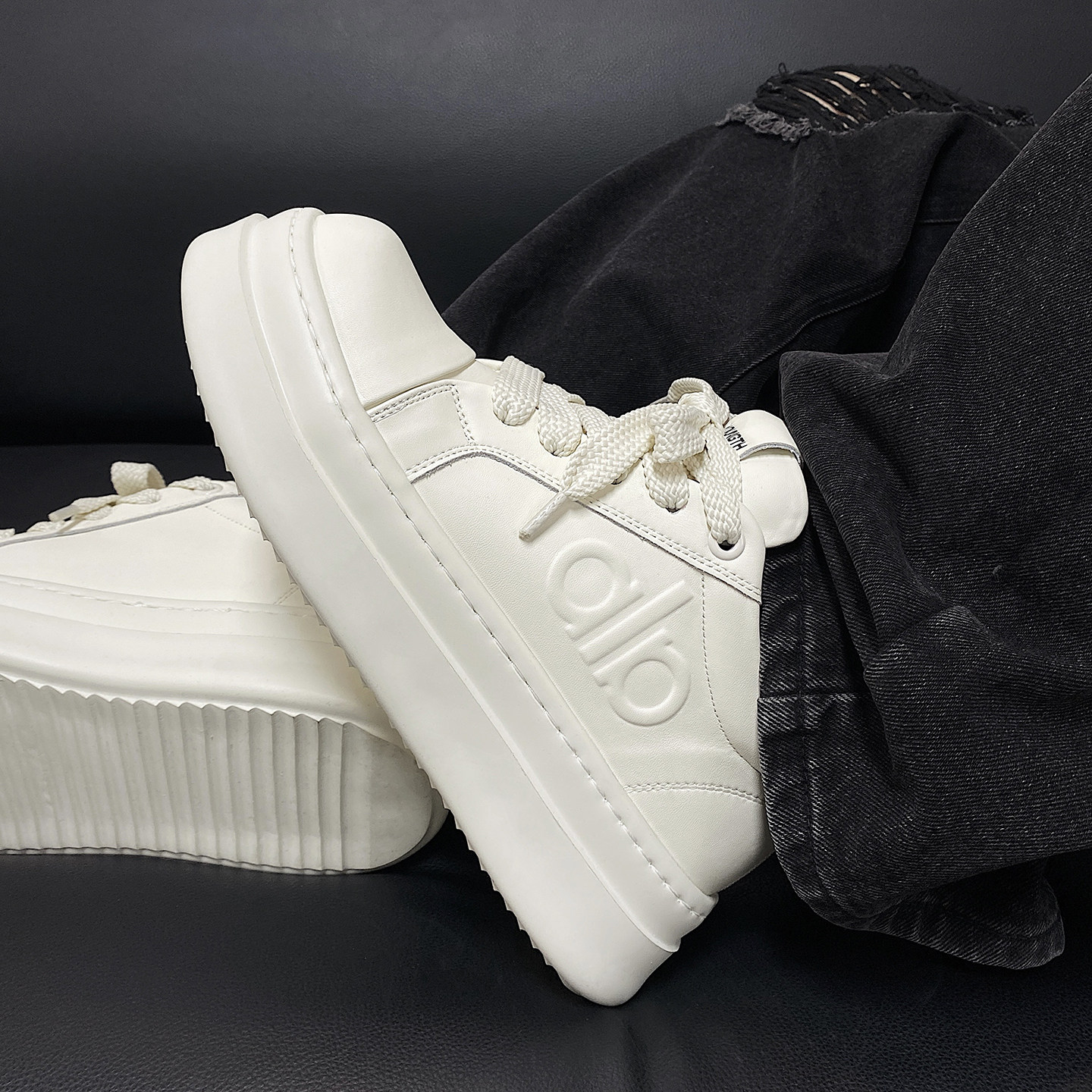 XZ110-1139#厚底小白鞋男真皮增高休闲板鞋百搭面包鞋潮流男P130,男鞋休闲鞋,星座110