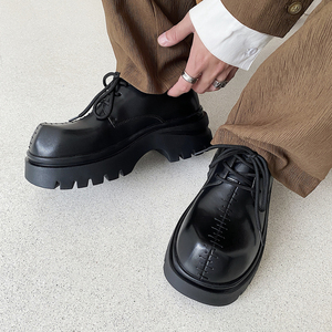 XZ110-25213#高级感男增高大头鞋英伦休闲皮鞋P120（199），男鞋皮鞋，星座110