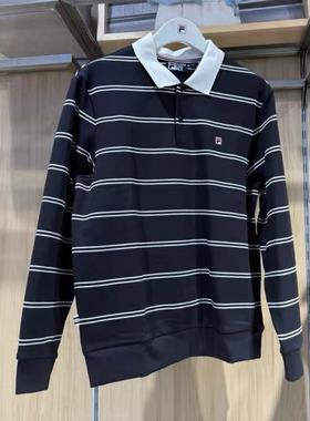 FILA斐乐2025年冬新款男子休闲运动翻领针织套头衫F11M618219