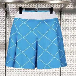 FILA斐乐女装2025秋新款高尔夫运动撞色基础半身针织裙A11W435309