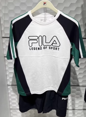 FILA斐乐2025夏秋新款男装运动休闲针织短袖T恤衫F11M529120F