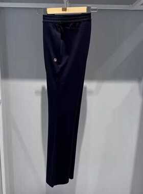 斐乐fila正品23夏新款女裤经典商务运动微喇针织长裤F11W421601F