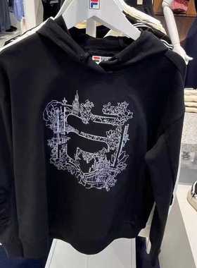 FILA斐乐2025年秋季新款女子休闲针织时尚运动卫衣F61W438201A