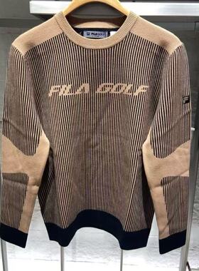 FILA斐乐2025冬季新款男子时尚运动套头保暖编织衫A11M545403F