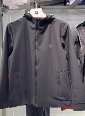 斐乐Fila正品25春新款男装运动休闲连帽针织长袖外套A11M511505F