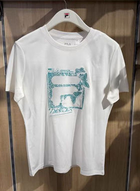 FILA斐乐女装2025年初秋新款时尚休闲针织短袖衫F11W538105