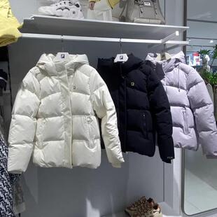 FILA斐乐2025年冬新款女装休闲运动连帽保暖羽绒服A61W541998A