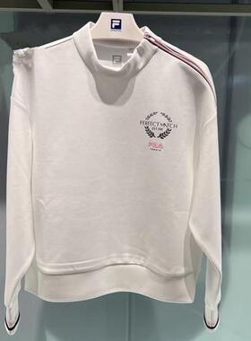 FILA斐乐2025年春新款女装运动休闲宽松针织套头衫卫衣A11W513210