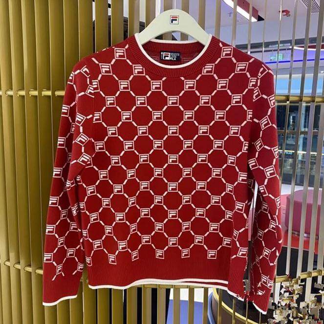 FILA斐乐2025年春新款女装时尚休闲简约套头编织衫毛衣F61W618498,运动服/休闲服装,运动卫衣/套头衫,淘宝优惠券,粉丝福利购,淘宝优惠卷