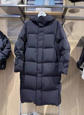 FILA斐乐2025年冬季新款男子鹅绒防水连帽长款羽绒服F11M543913F