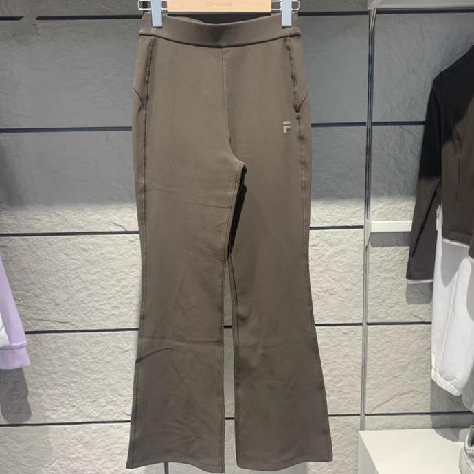 斐乐Fila潮牌正品25春新款女裤款绒里休闲紧身针织长裤T11W515603