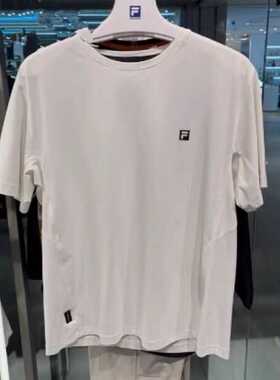 斐乐Fila正品24夏新款男装运动休闲圆领针织短袖T恤衫A11M427103F