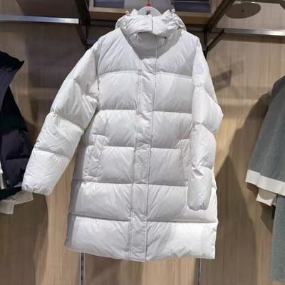 FILA斐乐网球中长款连帽羽绒服