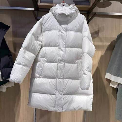 FILA斐乐网球中长款连帽羽绒服