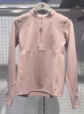 斐乐fila正品24春新款女装休闲运动修身针织长袖上衣A11W411214F