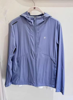 FILA斐乐2025年夏新款男装休闲运动连帽针织长袖外套F11M523703F