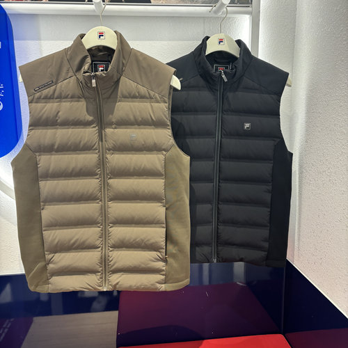 FILA2024年冬新款立领羽绒马甲