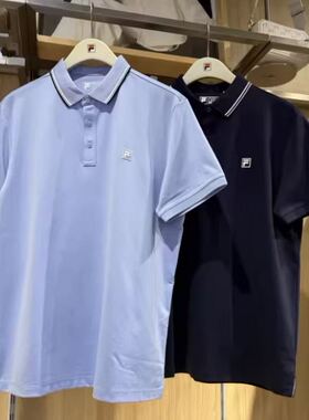 FILA斐乐26年夏季新款男子休闲运动针织短袖T恤POLO衫F11M628110F